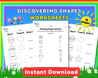 Shape worksheets for preschool cut and paste, shapes printable,kindergarten printables, shape activities,math worksheets