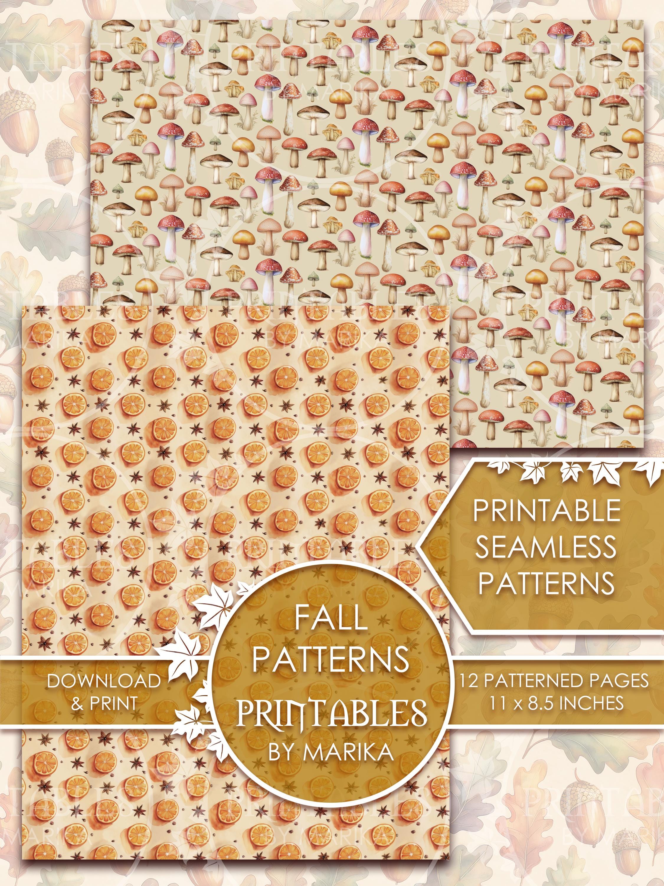 Printable Fall Patterns. Download & Print Fall Seamless Patterns ...