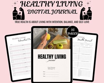 Diario digital de vida saludable, con recetas, registro de sueño, reflexiones, amor propio, rastreadores de estado de ánimo y hábitos, meditaciones, yoga, gratitud.