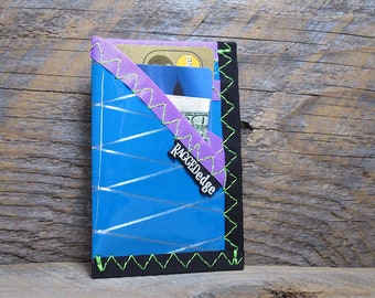 Card Sleeve ID Wallet - Vegan - USA -Made -  Built to Last - Blue Purple