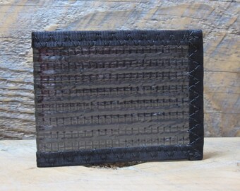 Minimalist Carbon Fiber Bifold ID Wallet  - USA Made - Vegan - Black