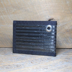 Carbon Fiber Bifold ID Wallet Wallet Chain Grommet USA Made Vegan Two Billfold Pockets image 2