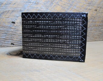 Carbon Fiber Bifold ID Wallet - USA Made -  RFID BLocking - Vegan - Black / Gray