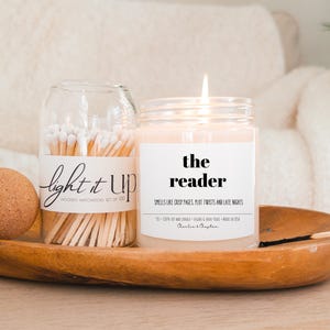 The reader candle, candle for book lovers, book themed gift, book lovers candle, bookish candle, avid reader gift, book themed candle