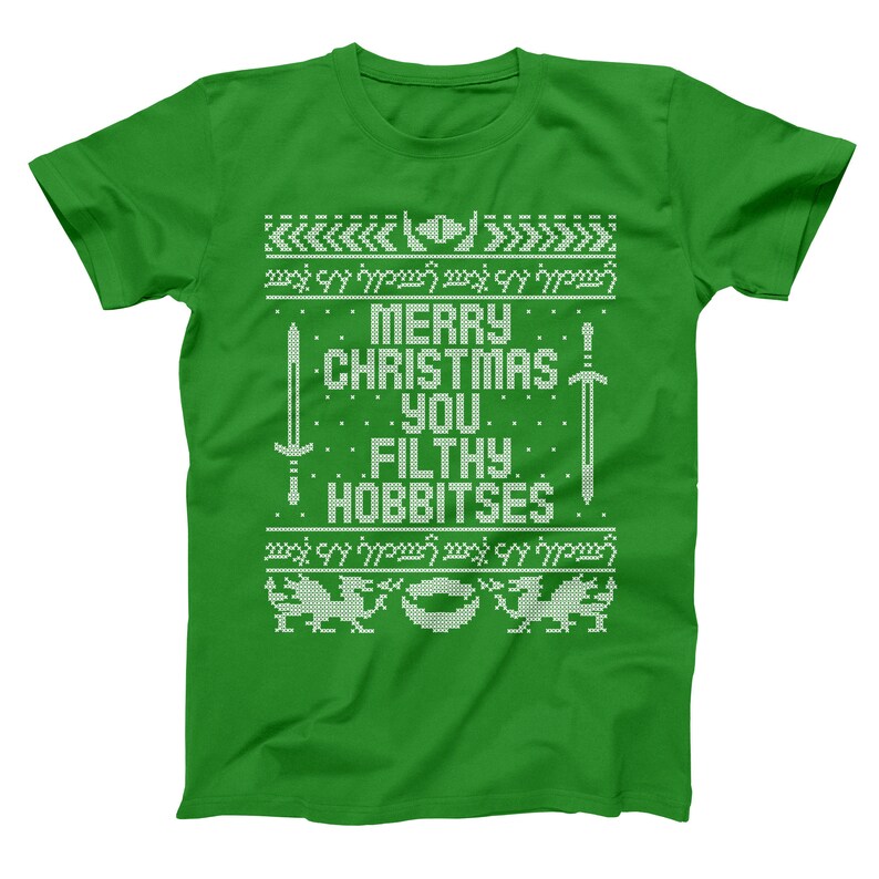 Merry Christmas You Filthy Hobbitses cute funny christmas image 1