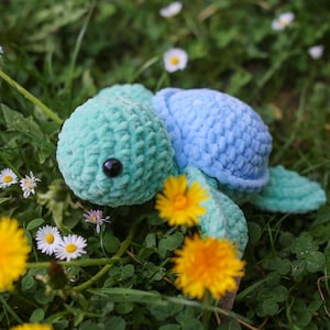 Handmade Plush Sea Turtle | Soft Crochet Turtle Toy | Ocean Animal Amigurumi Gift