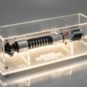 Lightsaber, display, case, gallery grade, clear, acrylic, LED, illuminated