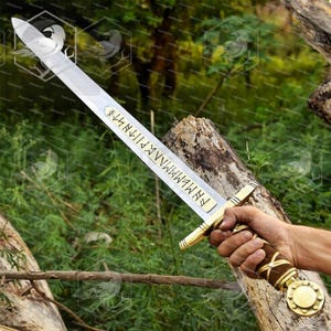 Merlin Excalibur sword ,Knight Templar sword; Viking sword from the Middle Ages, Best Gift for Boyfriend, Father