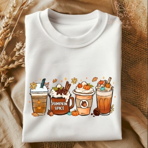 Pumpkin spice coffee t shirt, Fall coffee t shirt design, Womens Coffee T shirt, Pumpkin spice T shirt for women.