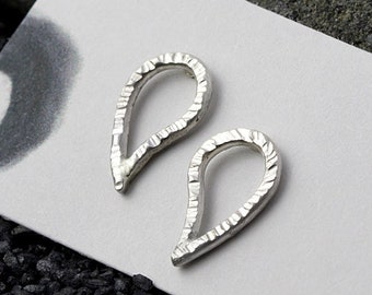 Silver Paisley Stud Earrings | Paisley Silver Post Earrings | Stud Earrings | Modern Stud Earrings