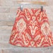 Reviewed by Anonymous reviewed Girls Tweens A-line Skirt - Red Ikat Print Cotton Fabric - toddler girls clothing - spring summer fashion - sizes 2T 3T 4 5 6 7 8