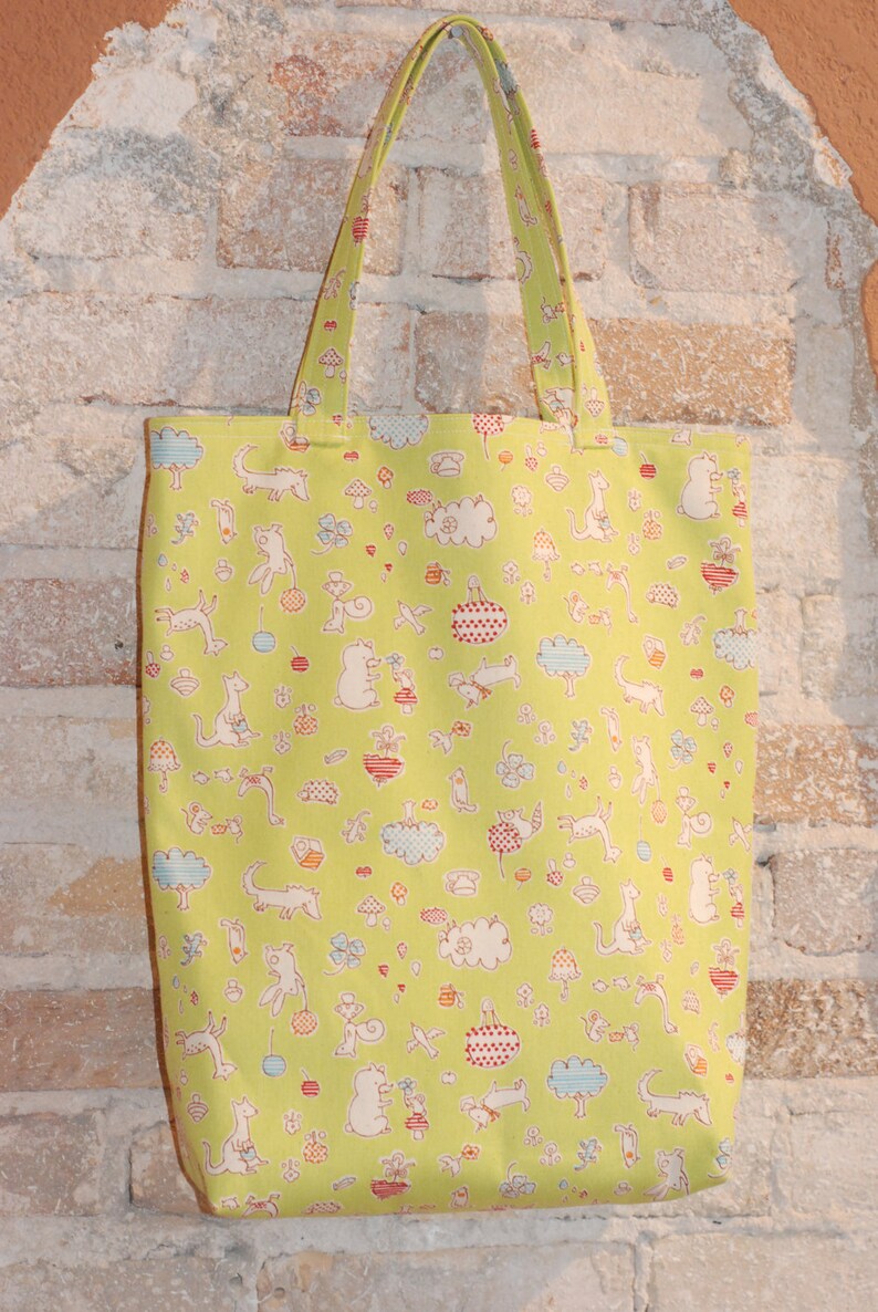 Girls Tween Teen Tote Bag Kawaii Cute Japanese Print Cotton Etsy