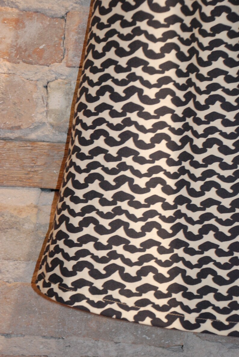 Modern Graphic Grey White Peasant Dress  girls kids fall image 3