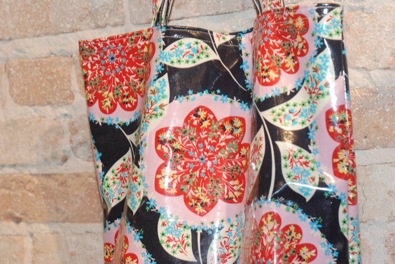 Tween Teen Laminated Cotton Tote Bag  waterproof fabric image 1