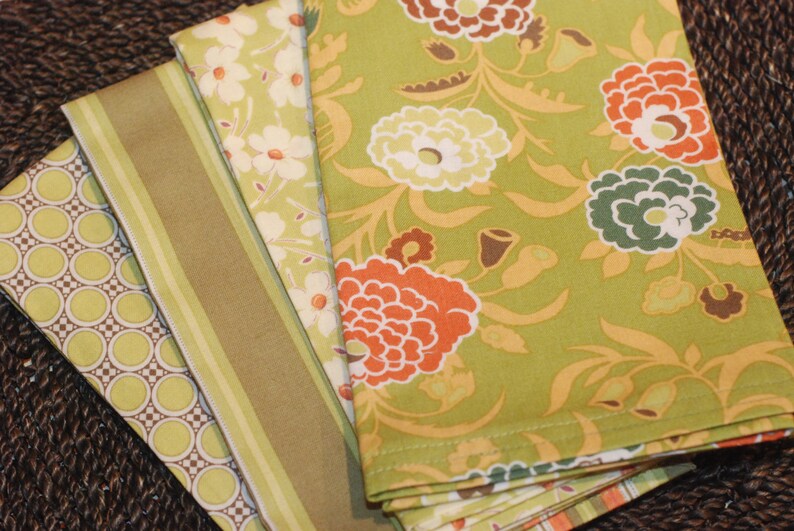 Set of 4 Handmade Cotton Cloth Dinner Napkins Eco Friendly Etsy