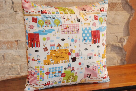 Kawaii Cute Whimsical Cushion Throw Pillow Cover 18 inch | Etsy