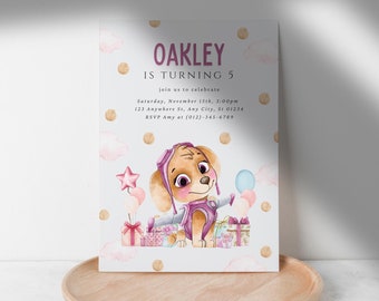 Editable Paw Party, Heroic Pups Invitation, Puppy Invite, Editable And Printable Instant Download