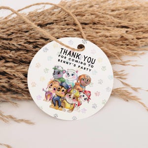 Watercolor Paw-Ty Gift Tags: Editable Birthday Thank You (Digital Download)