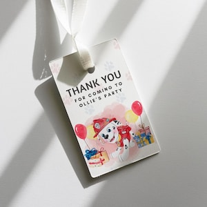 Watercolor Paw-Ty Gift Tags: Editable Birthday Thank You (Printable)