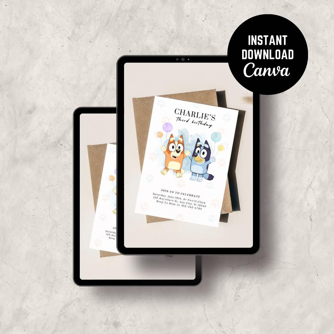 Bluey Template with Canva Pro