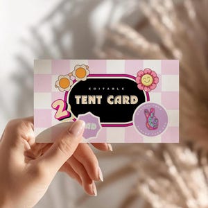 Modelo de cartão de aniversário retrô e radical para meninas, duas lembrancinhas legais, download digital instantâneo