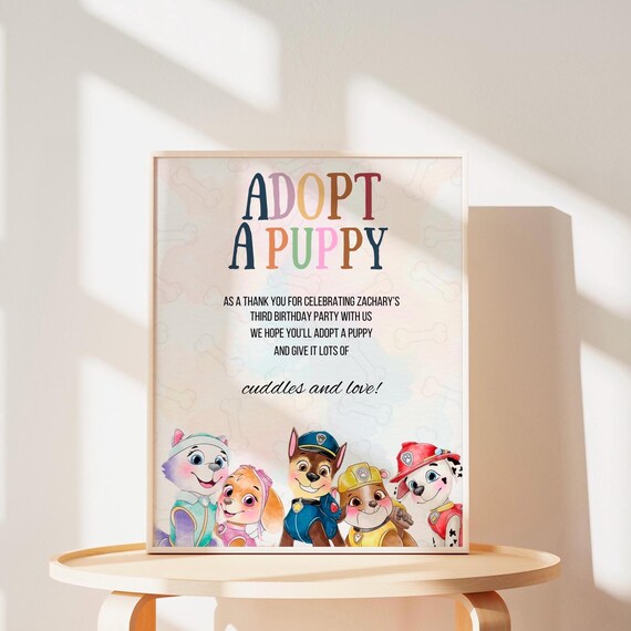 Adopt a Puppy Birthday Bundle: Paw-ty Invitation (Digital Download)