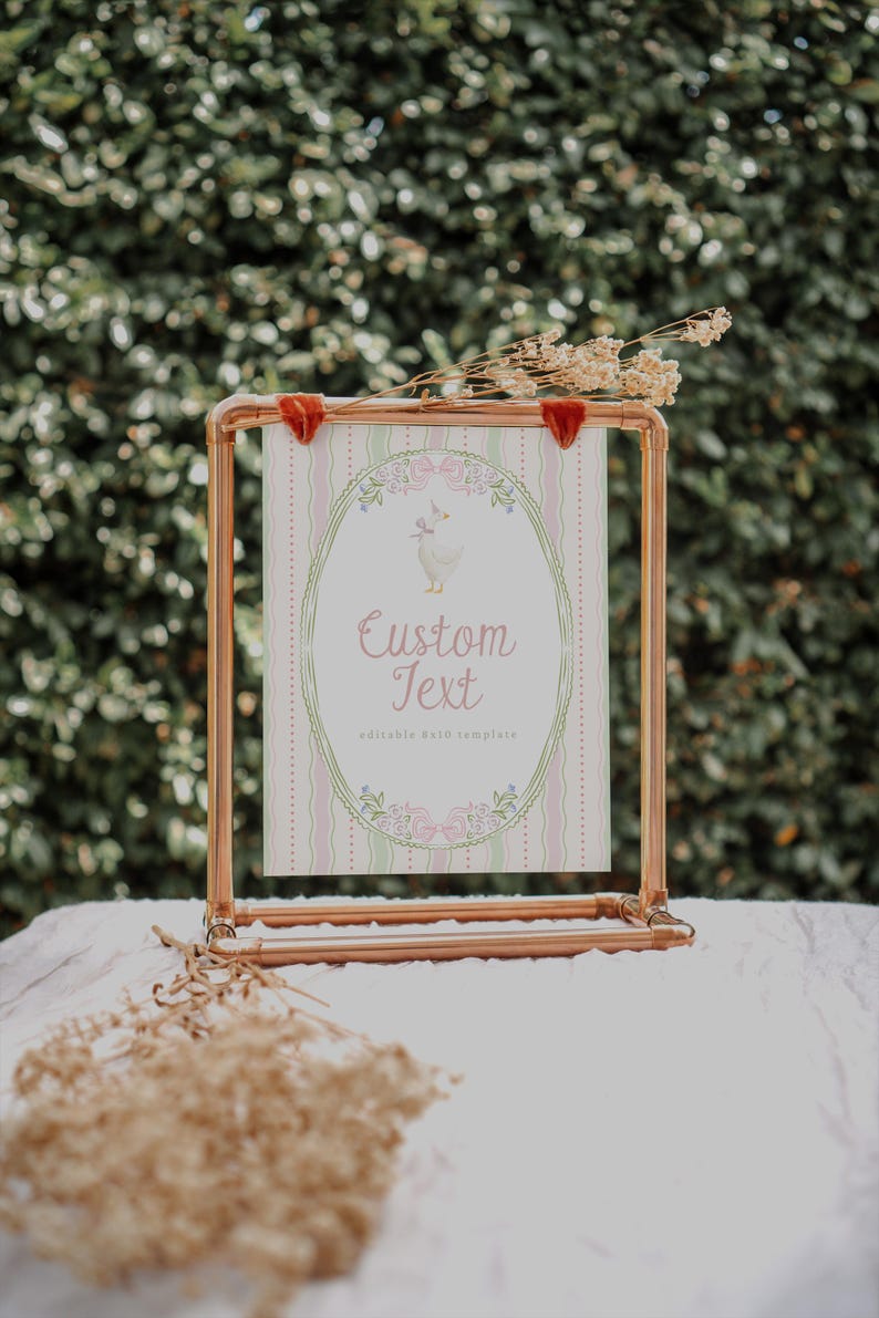 Silly Goose Birthday Photo Banner Sign, Editable Printable Template ...