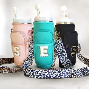 40oz Cup Carrier with Strap Personalized Tumbler Bag Custom Cup Accessories Water Bottle Carrier Water Bottle Holder Case Pouch Accessory
