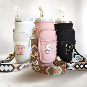 40oz Cup Carrier with Strap Personalized Tumbler Bag Custom Cup Accessories Water Bottle Carrier Water Bottle Holder Case Pouch Accessory