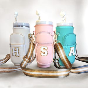 40oz Cup Carrier with Strap Personalized Tumbler Bag Custom Cup Accessories Water Bottle Carrier Water Bottle Holder Case Pouch Accessory