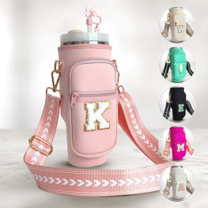 Custom 40oz Cup Carrier with Strap Personalized Tumbler Bag Cup Accessories Water Bottle Carrier Water Bottle Holder Case Pouch Accessory