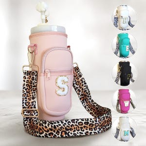 Custom 40oz Cup Carrier with Strap Personalized Tumbler Bag Cup Accessories Water Bottle Carrier Water Bottle Holder Case Pouch Accessory