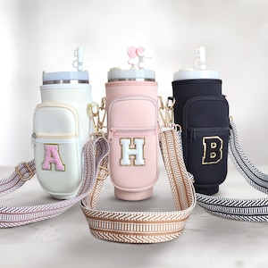 40oz Cup Carrier with Strap Personalized Tumbler Bag Custom Cup Accessories Water Bottle Carrier Water Bottle Holder Case Pouch Accessory