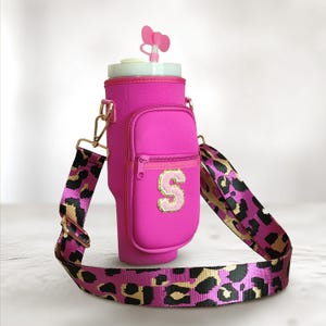 40oz Cup Carrier with Strap Personalized Tumbler Bag Custom Cup Accessories Water Bottle Carrier Water Bottle Holder Case Pouch Accessory
