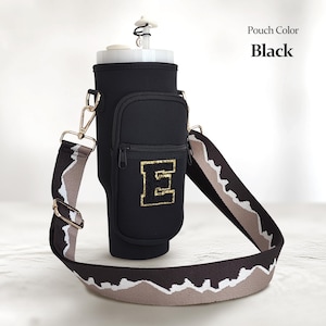 40oz Cup Carrier with Strap Personalized Tumbler Bag Custom Cup Accessories Water Bottle Carrier Water Bottle Holder Case Pouch Accessory