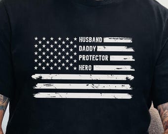 Dad USA Flag Patriotic  Shirt, Father’s Day Gift, Best Dad T-Shirt, Gifts for Dad, Patriotic Shirt for Men, American Dad Shirt, Gift for Him