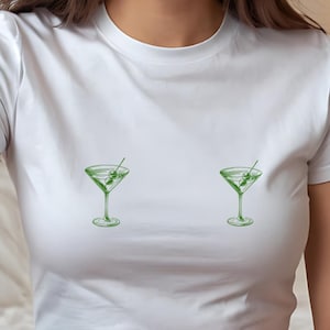 Dirty Martini Baby Tee, Filthy Martini Dirty Y2K Shirt, Extra Olives Tini Time Top, Funny Cocktail Gift, Dirty Martini Nips Baby Tee
