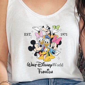 Retro Disneyworld Florida Tank Top, Disney Mickey Minnie Racerback, Mickey And Friend Tank Top, Disney Tank Top, Disneyland Women Racerbacks