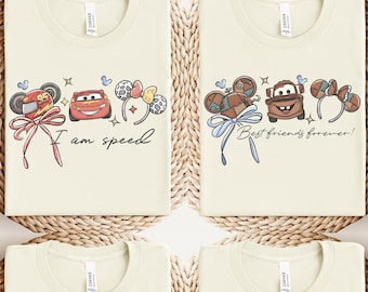 McQueen and Friends Shirt – Disney Cars Sweatshirt, Magical Family Trip T-Shirt, Fun Disney Snacks Inspired Gift