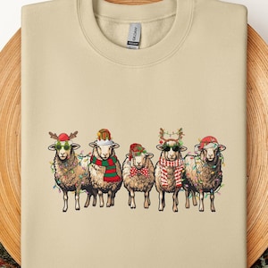 Sheep Christmas Sweatshirt, Christmas Farmer Sweatshirt, Funny Animals Christmas Sweater, Farmer Xmas Gift, Sheep Lover Christmas Sweatshirt