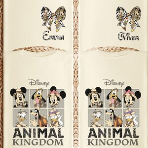 Disney Animal Kingdom Safari Shirt, Custom Disney Safari Shirt, Mickey and Friends Leopard Bow Shirt, Safari Couple and Family Matching Gift
