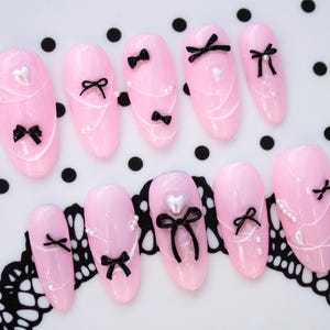 Dolly Press On Nails, Hime Gyaru Nails, Jirai Kei Nails, Agejo Gyaru Nail, Yamikawaii Nails, Ryousangata Nails, Kawaii Japanese Lolita Nails