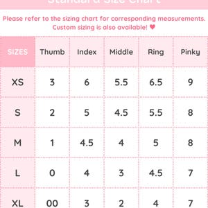 Standard Size Chart Refer to Sizing Chart for Corresponding Measurements Custom Sizing Available