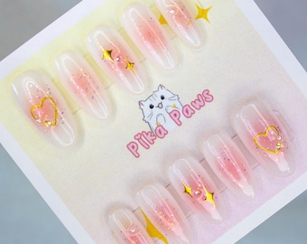 VORMADE Charm Press On Nägel | Blushing Douyin Kawaii Soft Girl Ästhetische niedliche wiederverwendbare Gel-Maniküre
