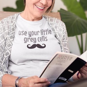 Agatha Christie Tee: Poirot Inspired Detective Fan Shirt