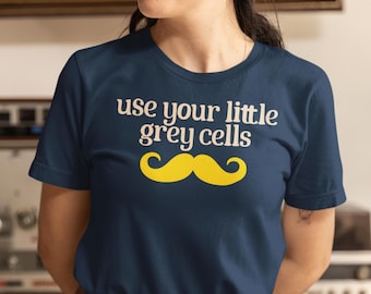 Agatha Christie T-Shirt: Hercule Poirot Inspired Detective Gift