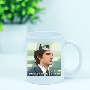 Severance TV Show Ceramic Mug: Funny Office Decor, Fan Gift
