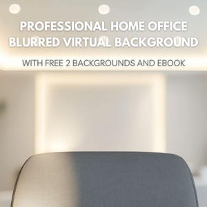 Professional Home Office Blurred Virtual Background for Zoom and Teams, Zoom Background, Teams Background, Realistic Digital Background