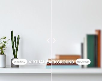 Home Office Bookshelf Virtual Background, Zoom, Teams (JPEG)