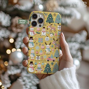 Pastel Christmas Phone Case | Cute Holiday Design | Festive & Fun Phone Cover | iPhone Case and Samsung Case